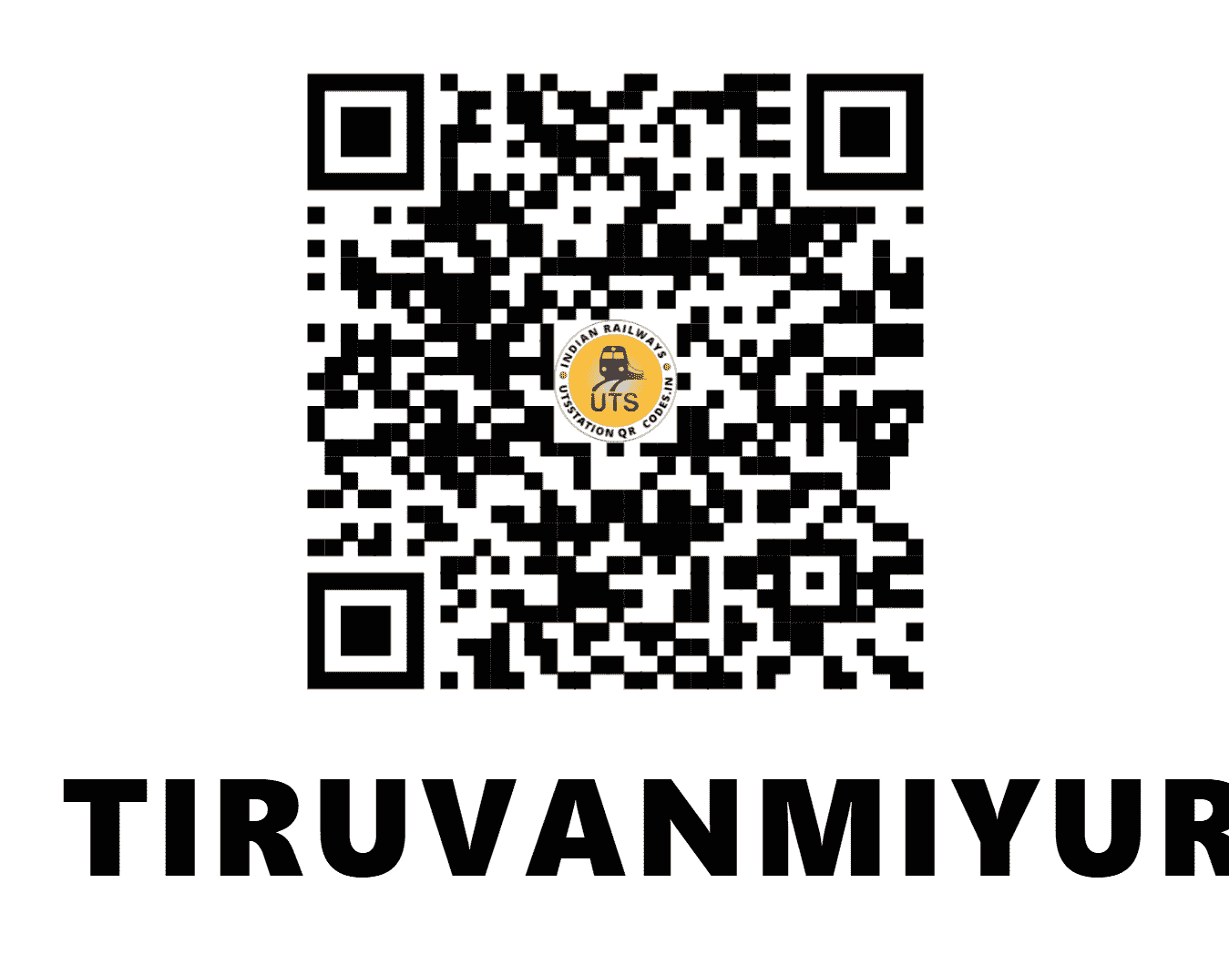 UTS QR Code for TIRUVANMIYUR - TYMR - SR (TAMIL NADU)